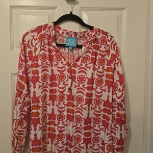 Escapada Vibrant Pink and Orange Blouse